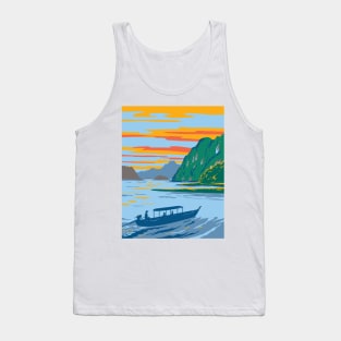 Khao Sok National Park in Surat Thani Province Thailand WPA Art Deco Poster Tank Top